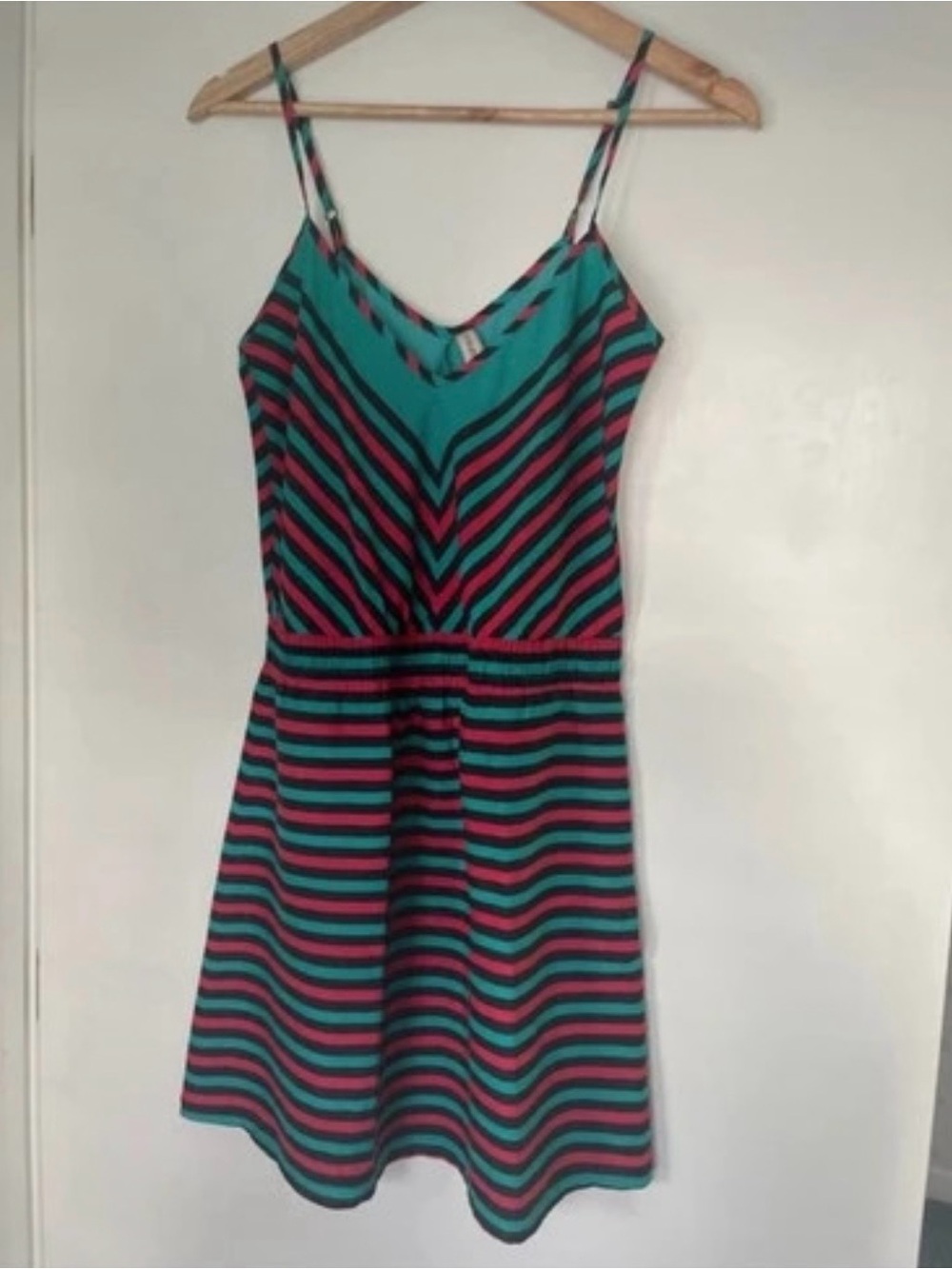 SPRINGFIELD Colorful Striped Chevron Mini Sundress Size S